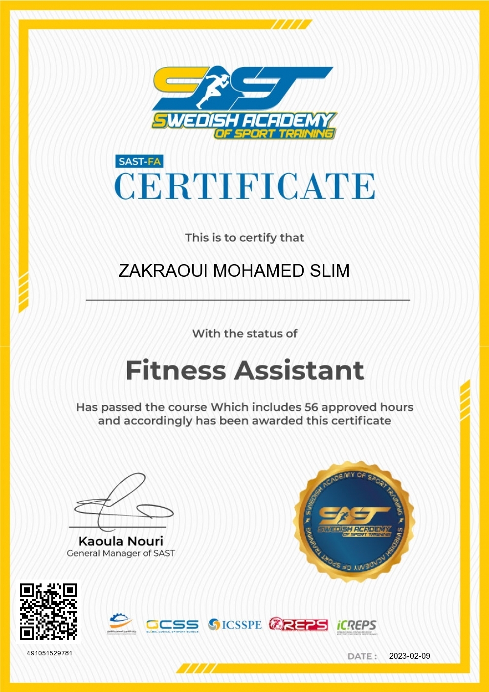 Zakraoui mohamed slim